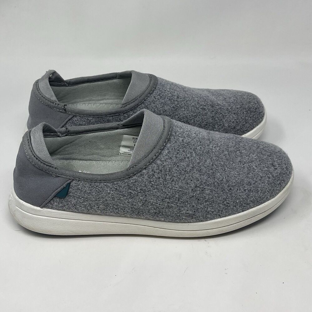 Vessi Sunday Shoes Womens 7 Gray Vegan Wool Waterproof Slip On Casual Walking